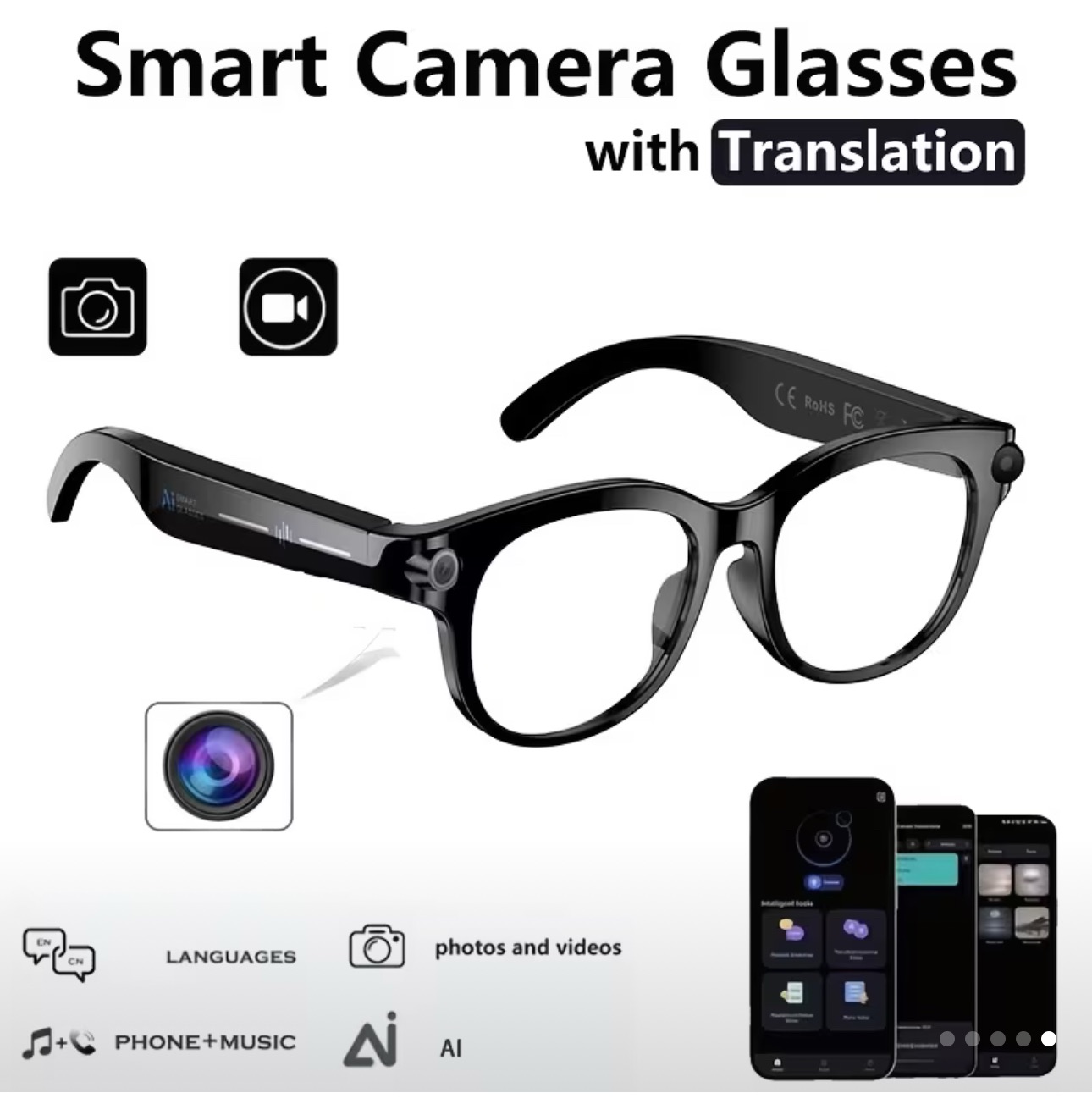 Peje AI Smart glasses with camera