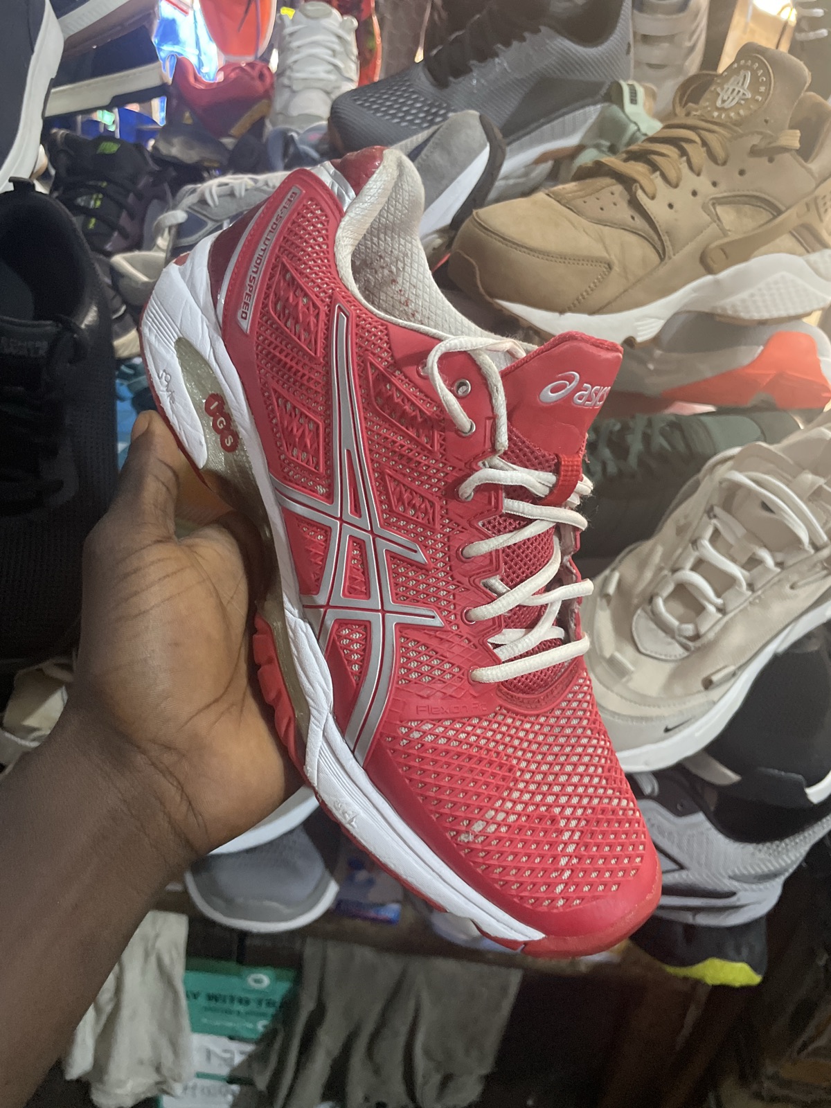 Asics Red Athletic Shoes