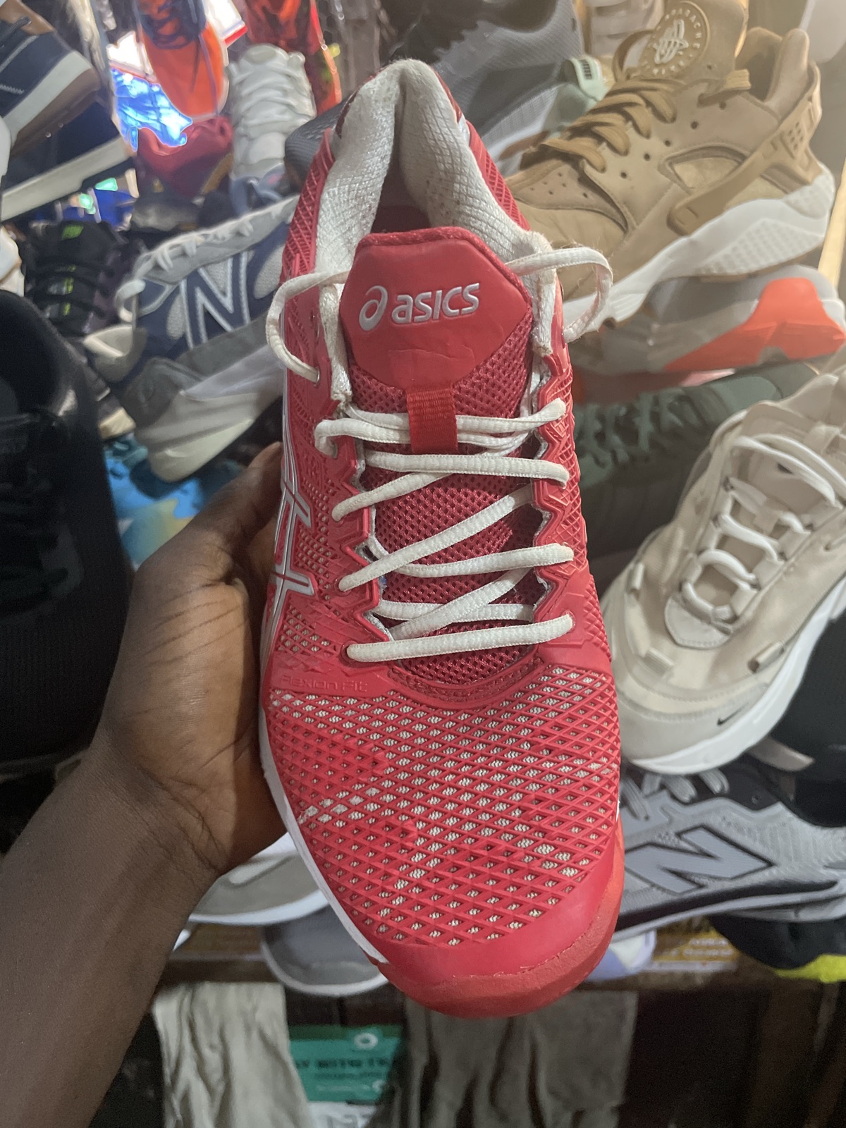 Asics Red Athletic Shoes