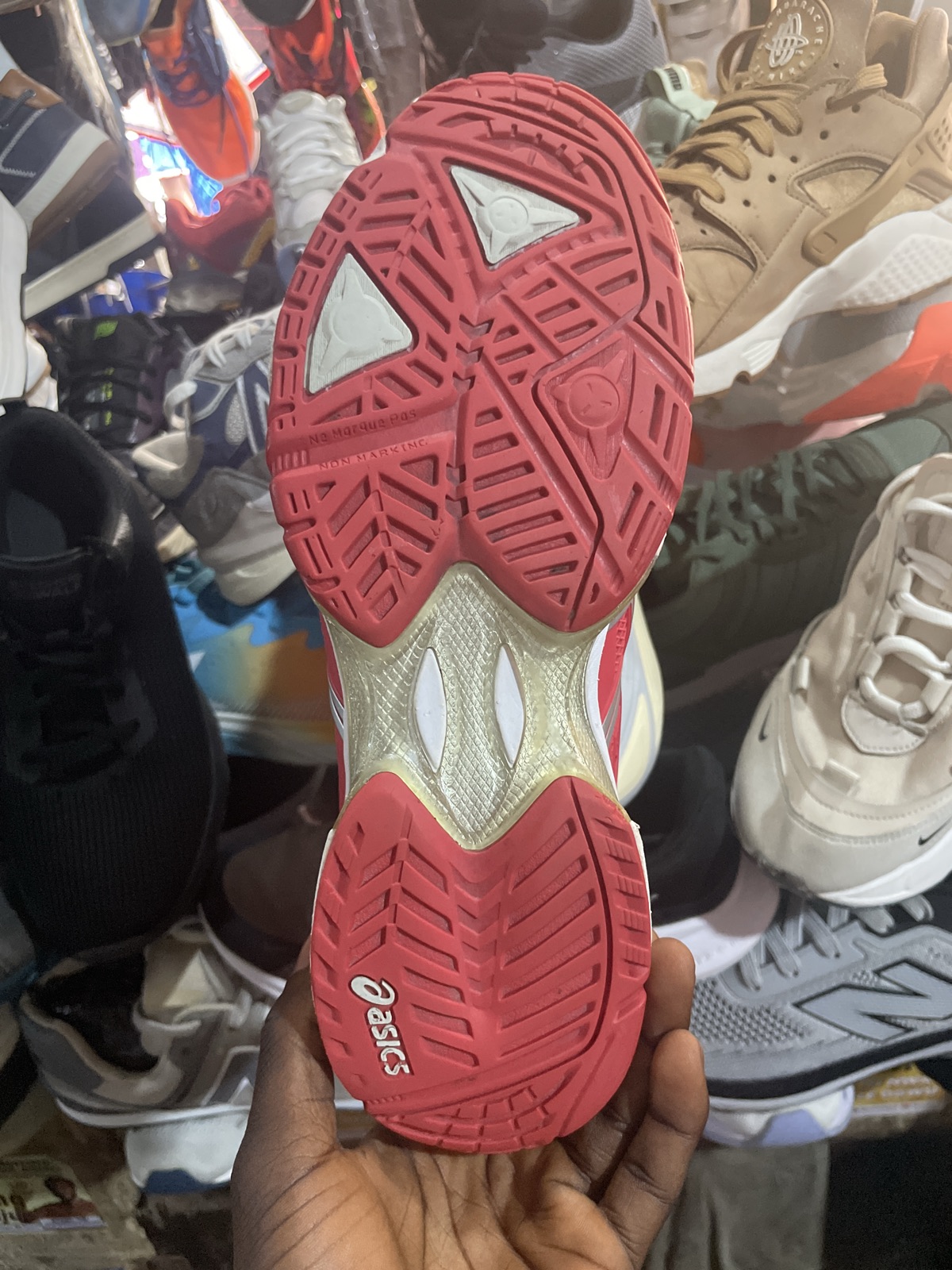 Asics Red Athletic Shoes