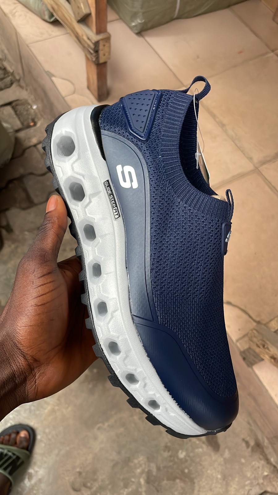 Navy Blue Skechers Slip-On Shoes
