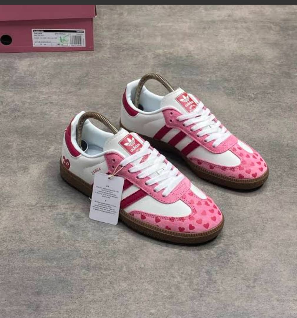 Adidas Samba Pink Heart Sneakers