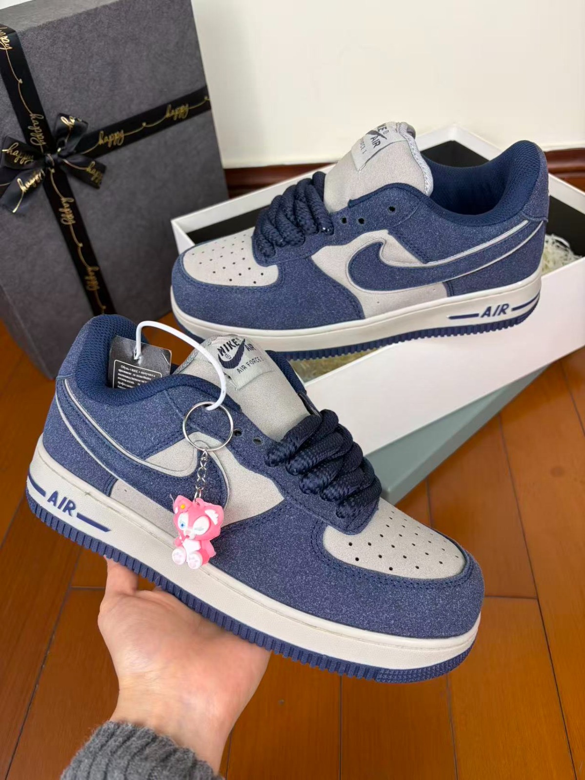 Nike Air Force 1 Low Blue Grey Sneakers