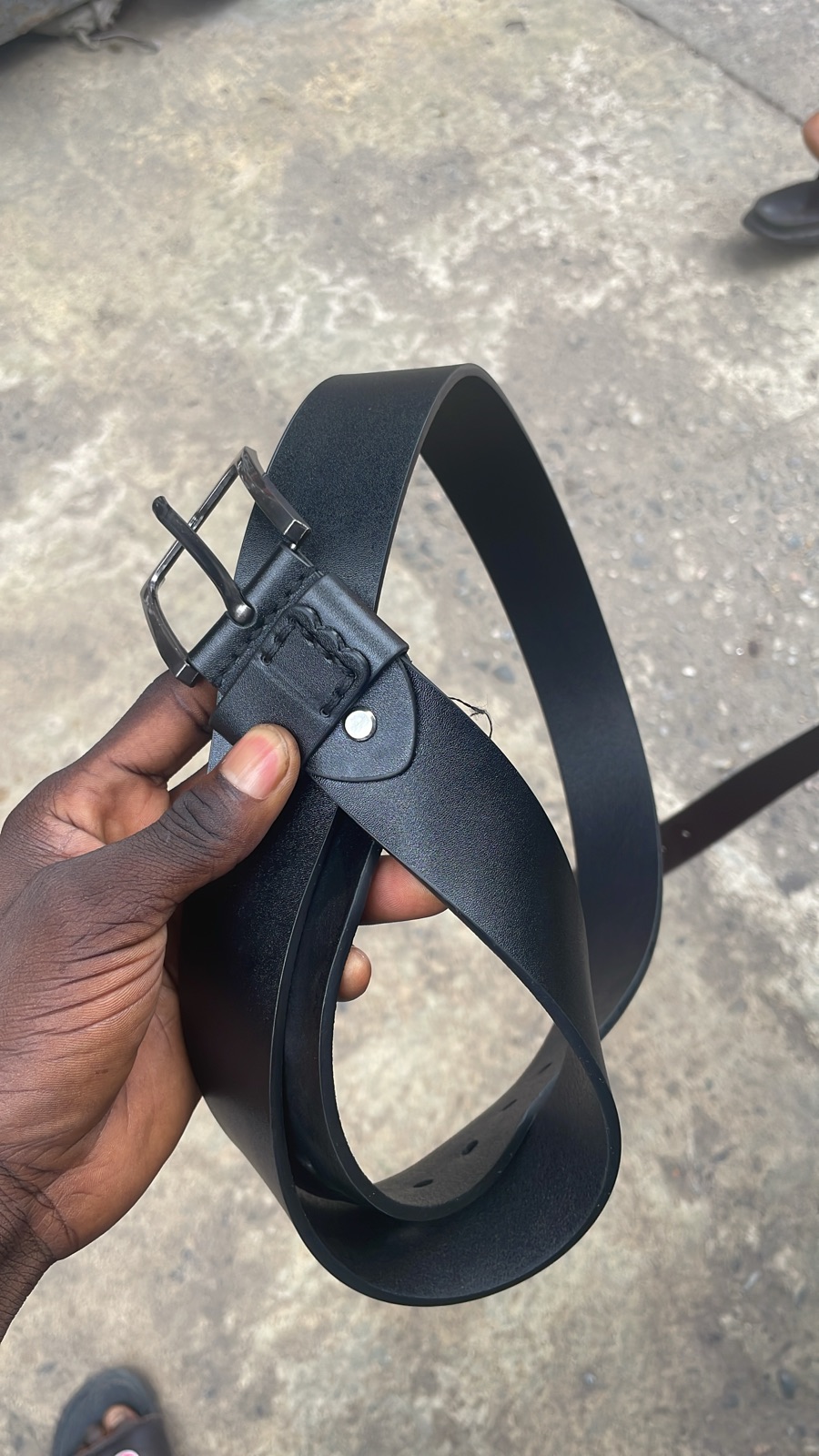 Classic Black Leather Belt