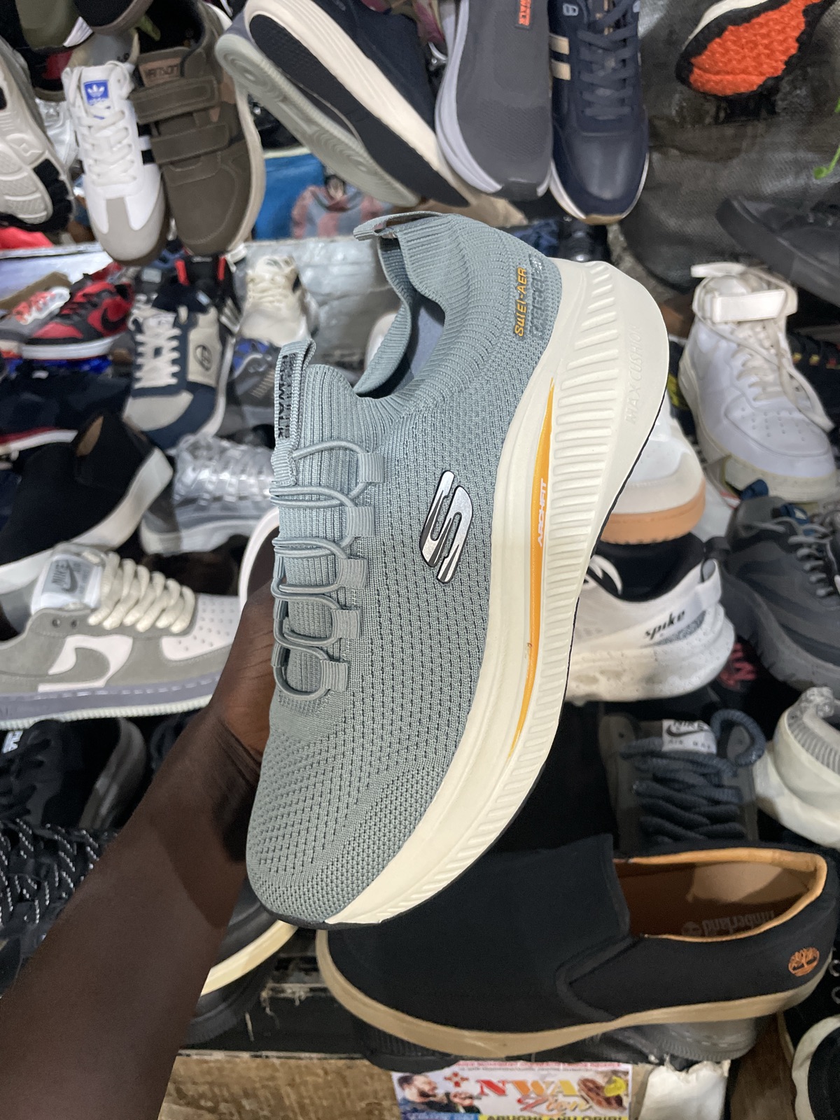 Skechers Grey Slip-On Sneakers