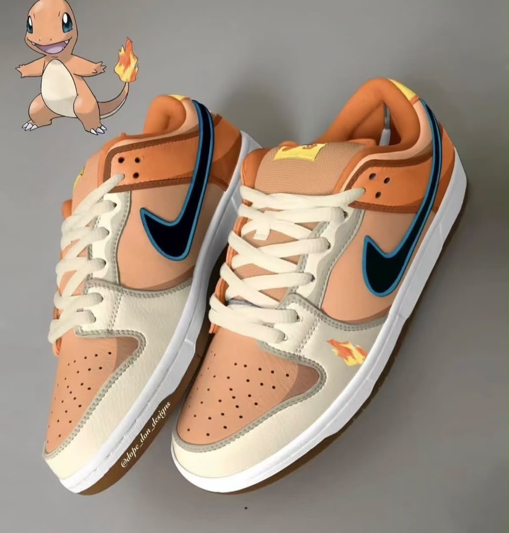 Charmander Themed Nike Dunks