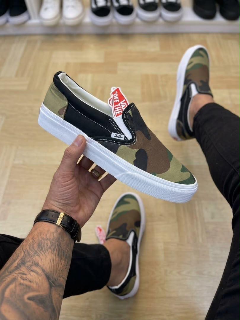 Vans Camo Slip-On Shoes