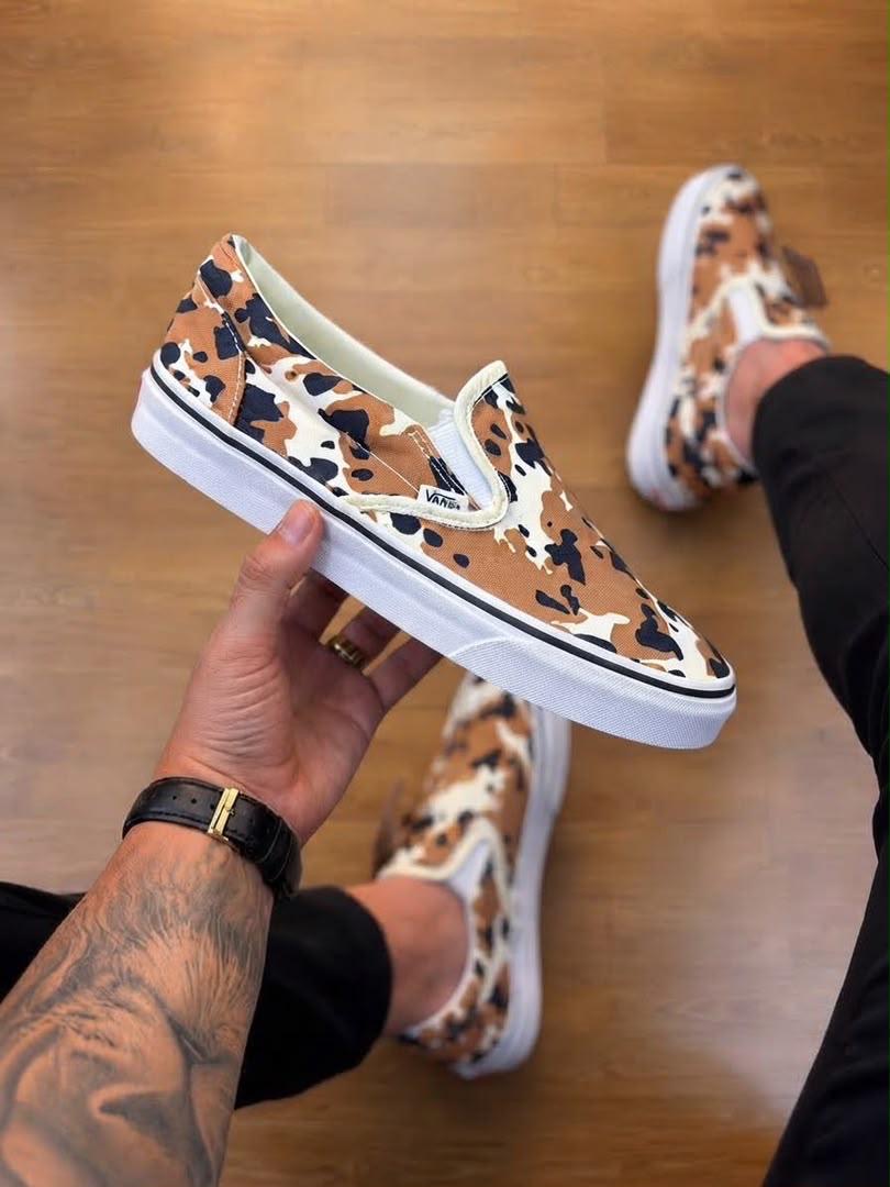 Vans Classic Slip-On Cow Print Shoes