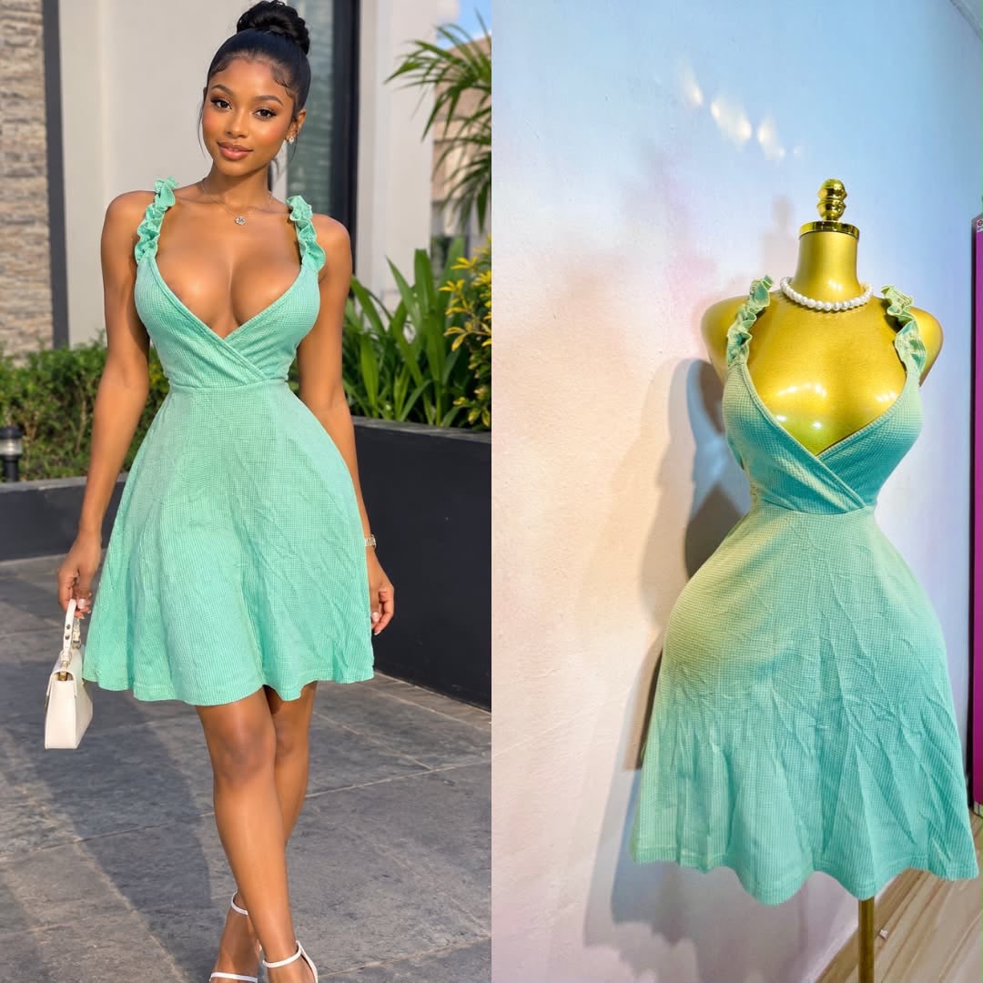 Mint ruffle mini