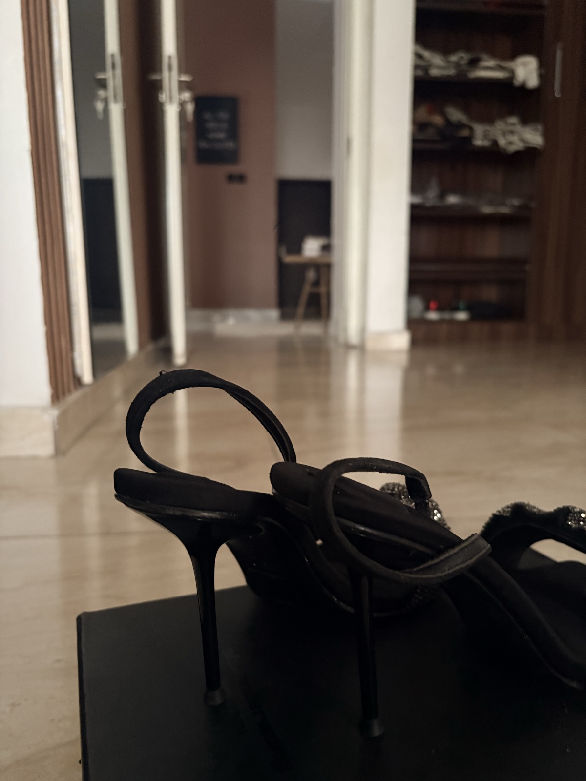 Alexander Wang Black Embellished Heeled Sandals