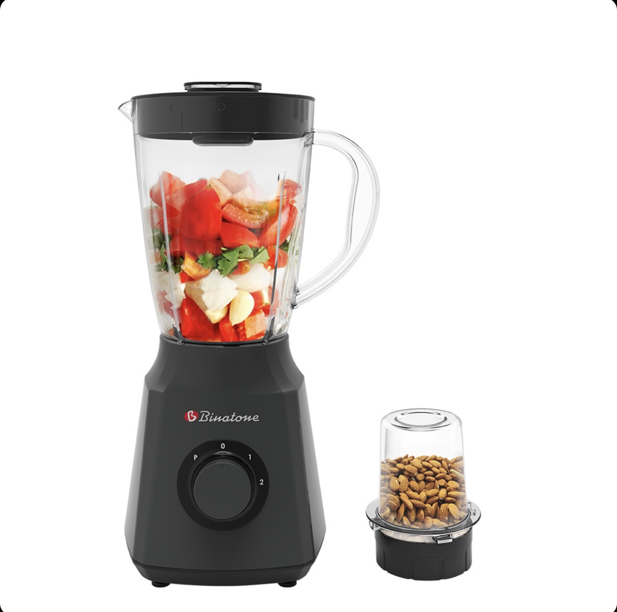 Binatone Blender with Grinder, Black BLG-412