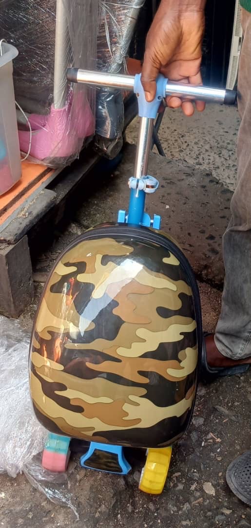 Multicolour Camo Trolley Backpack for Kids