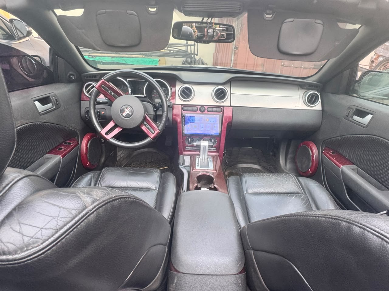 2010 Ford Mustang Convertible Black with Racing Stripes