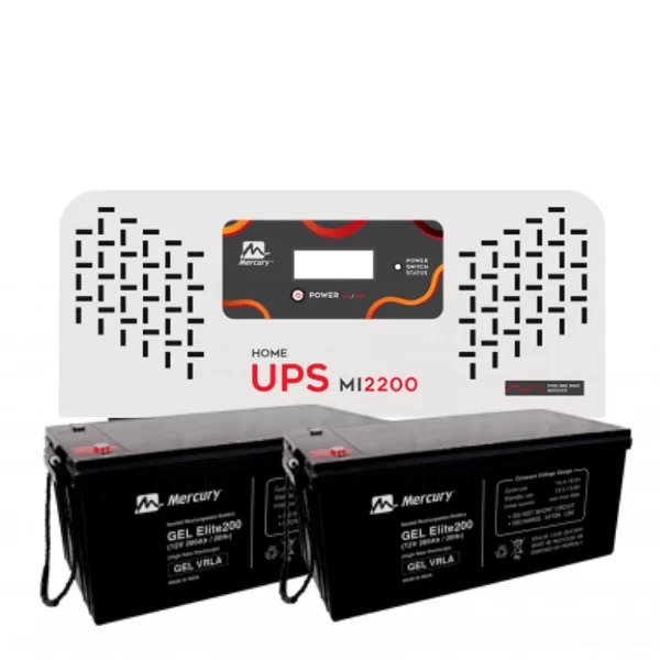 Mercury 2kva Complete Pure Sine Wave Inverter System 2x 200ah Batteries