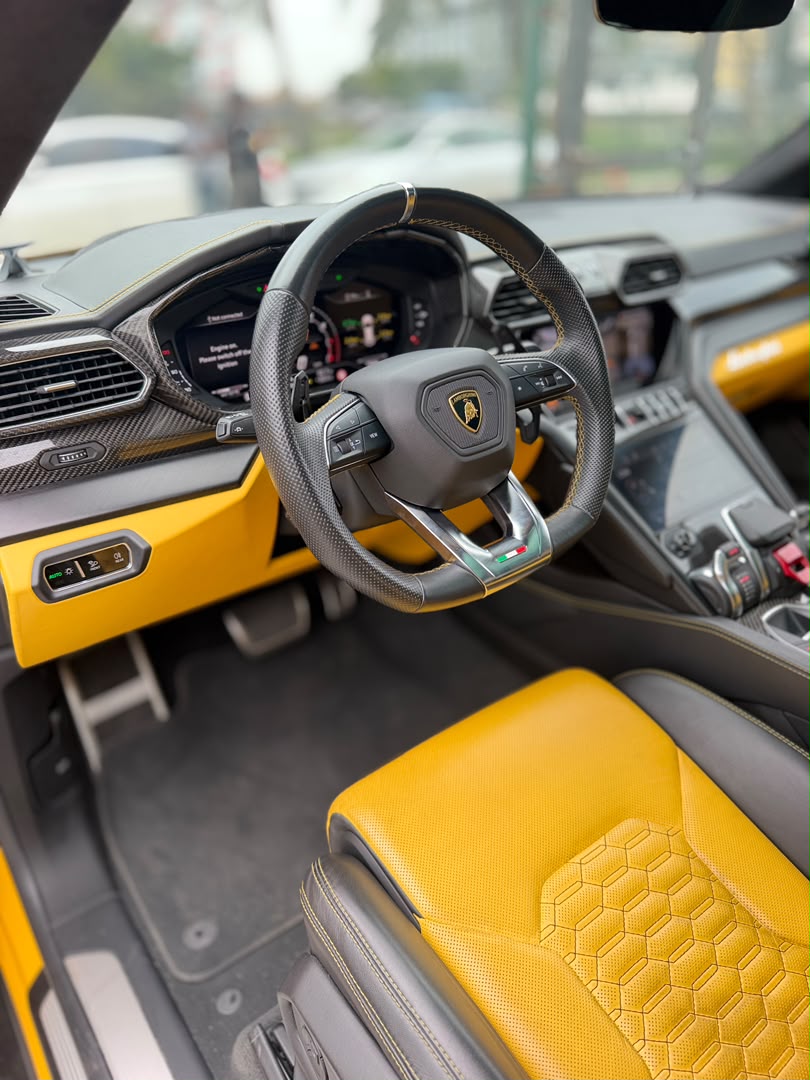 Lamborghini Urus Yellow SUV with Yellow Interior — photo 2