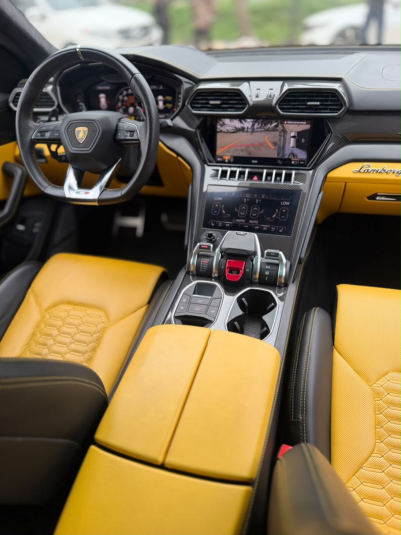 Lamborghini Urus Yellow SUV with Yellow Interior — photo 5