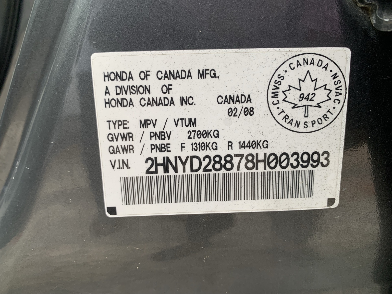 2008 Acura MDX SUV, Grey with Leather Interior