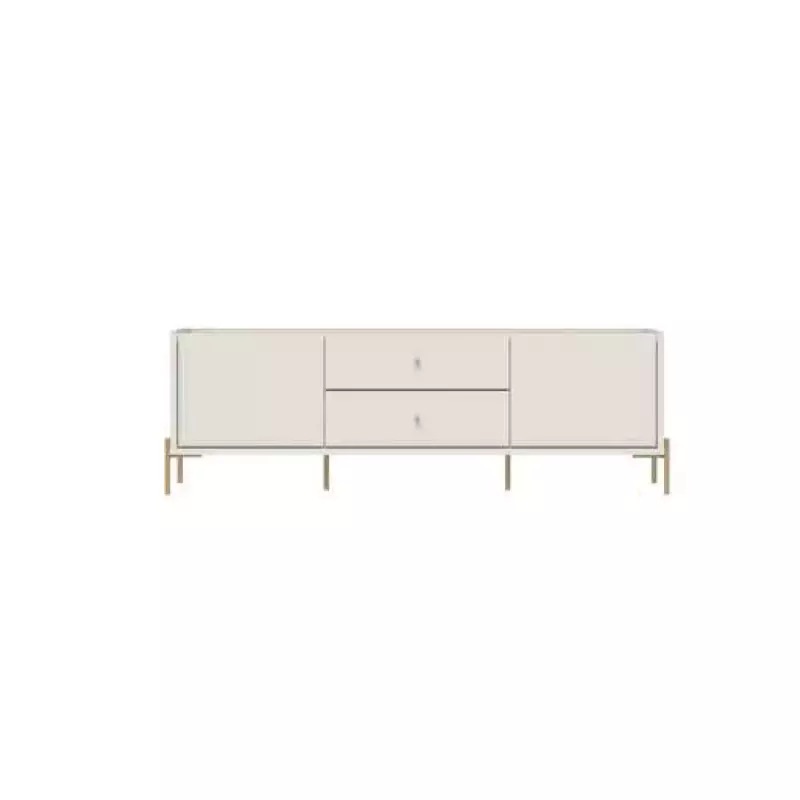 Provincia Jasper TV Stand 2.20m (Off White Matte/Gold)