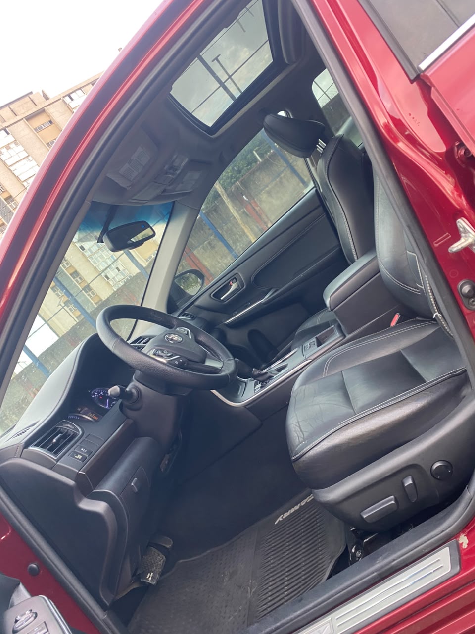 Toyota Camry Red Sedan with Black Interior XLE — photo 5