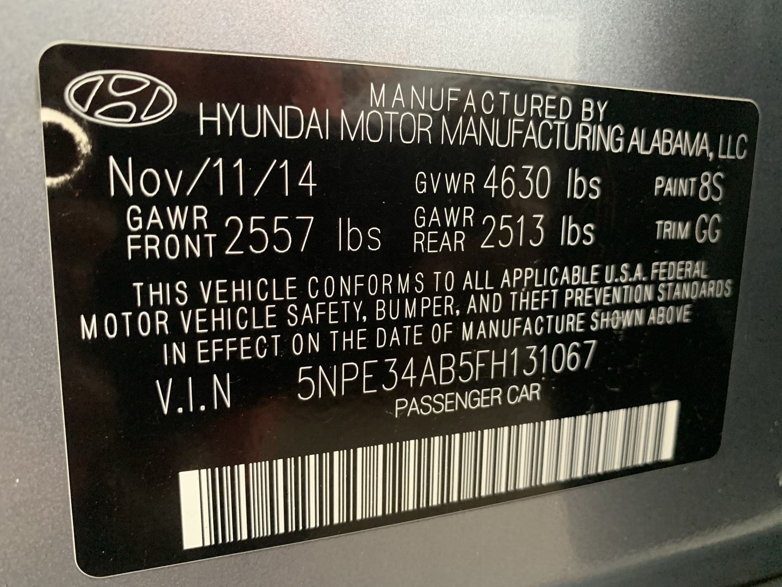 2015 Hyundai Sonata Sport 2.0T Silver Sedan