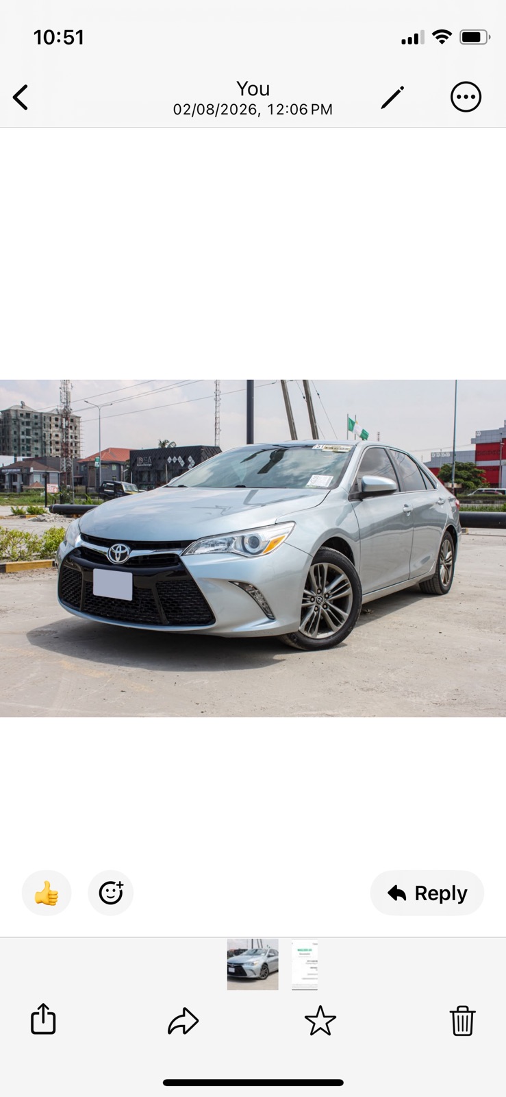 Toyota Camry for Rent, Black Interior
