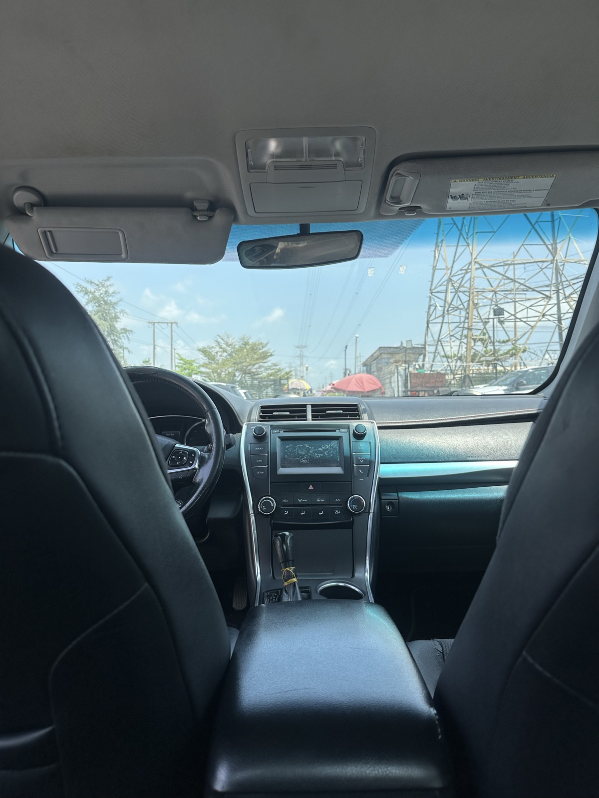 Toyota Camry for Rent, Black Interior