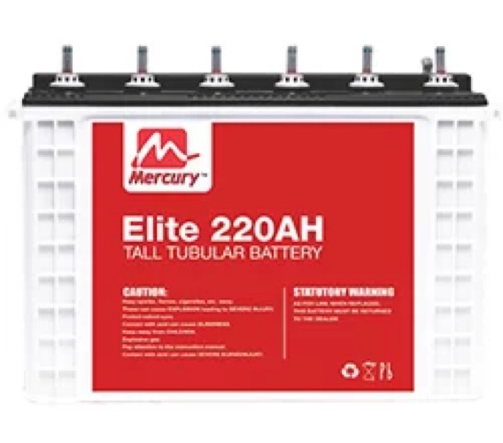 Mercury elite 220AH deep cycle tall tubular battery