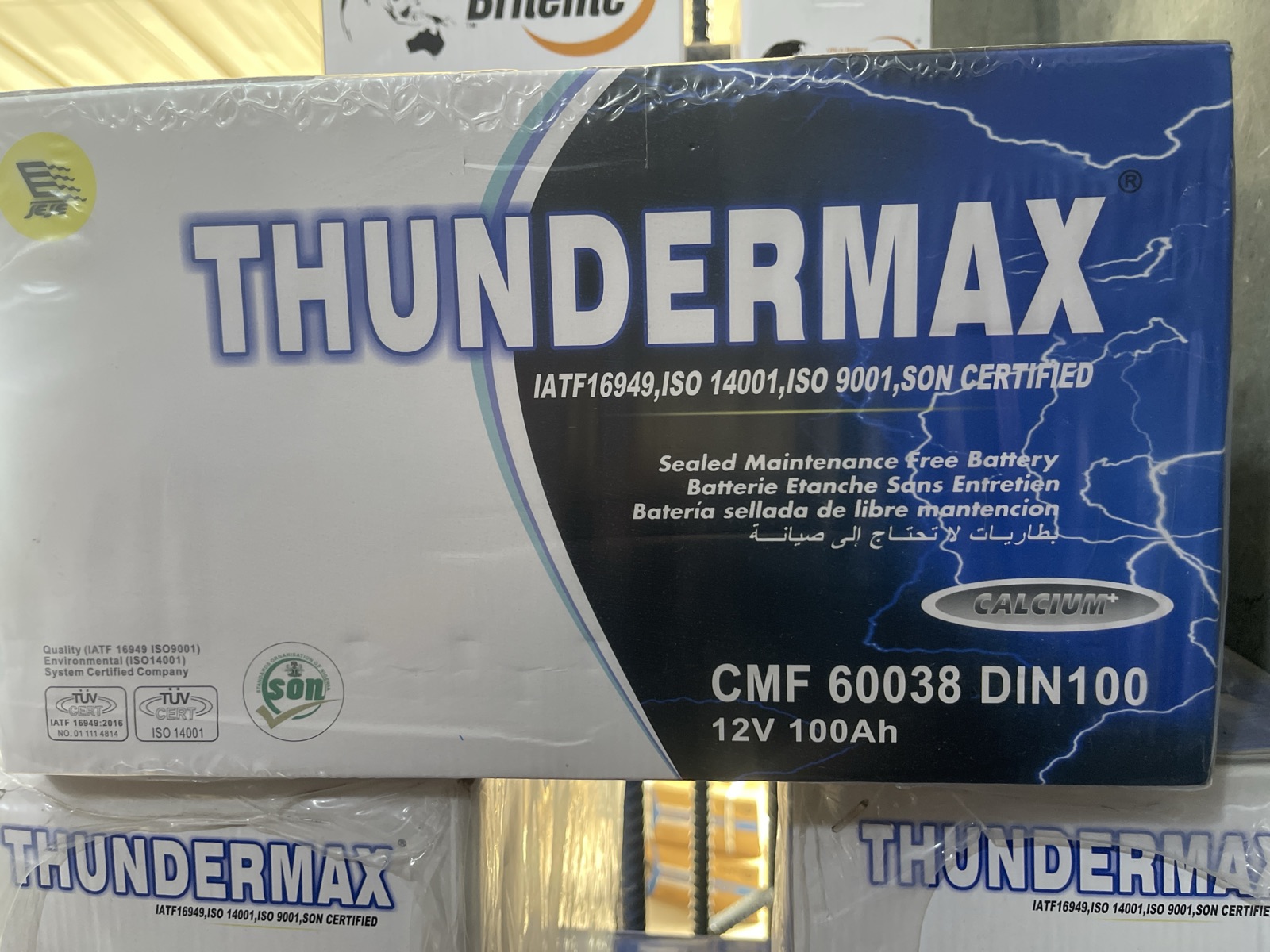 Thundermax CMF 60038 DIN100 12V 100Ah Battery