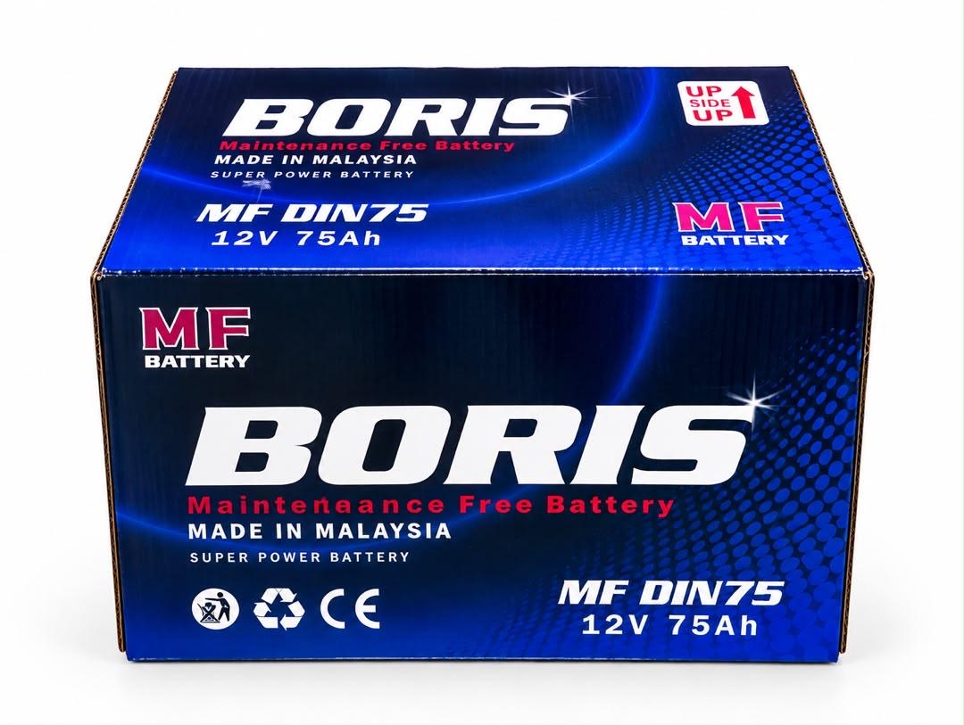 Boris MF DIN75 12V 75Ah Car Battery