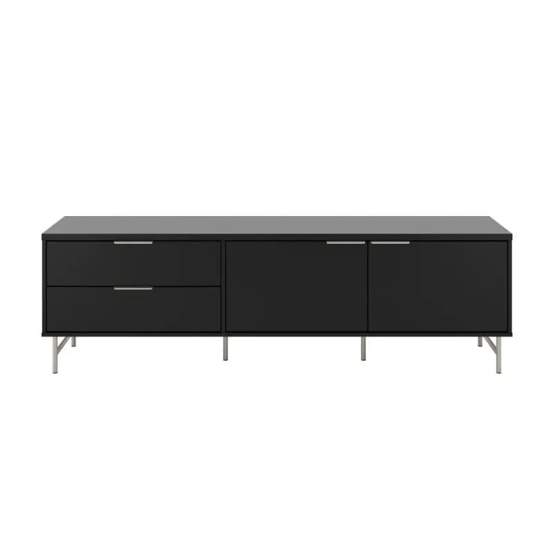 Provincia Yves TV Stand 1.8m Preto Fosco (Black Matte / Champagne)