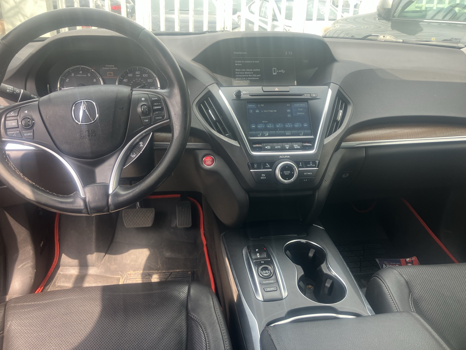 Acura MDX Black SUV with Alloy Wheels