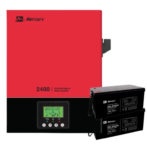 Mercury 2.4kva Solar Hybrid Inverter MPPT 24v Complete Inverter System