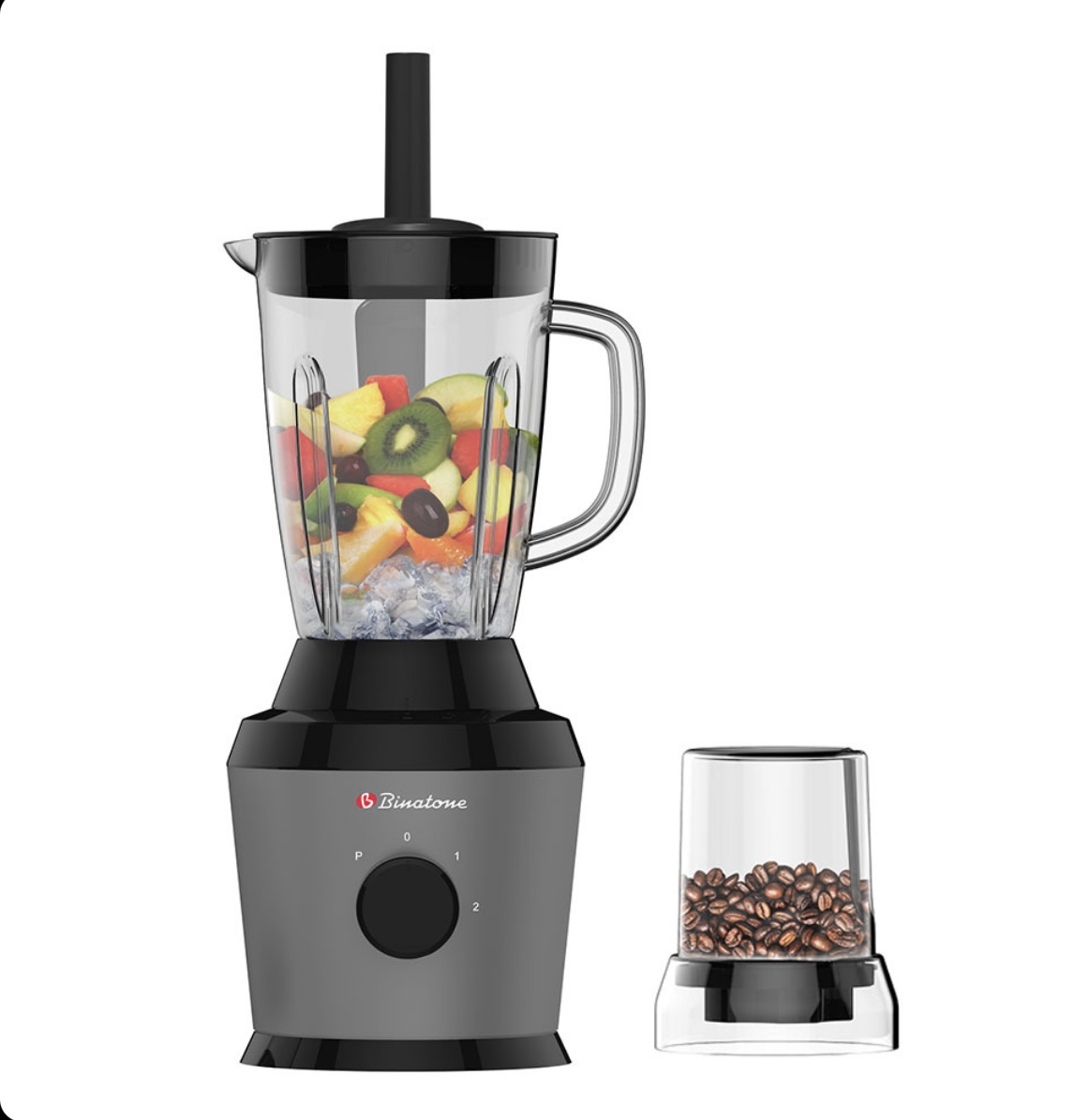 Binatone Blender with Grinder, Grey BLG-595