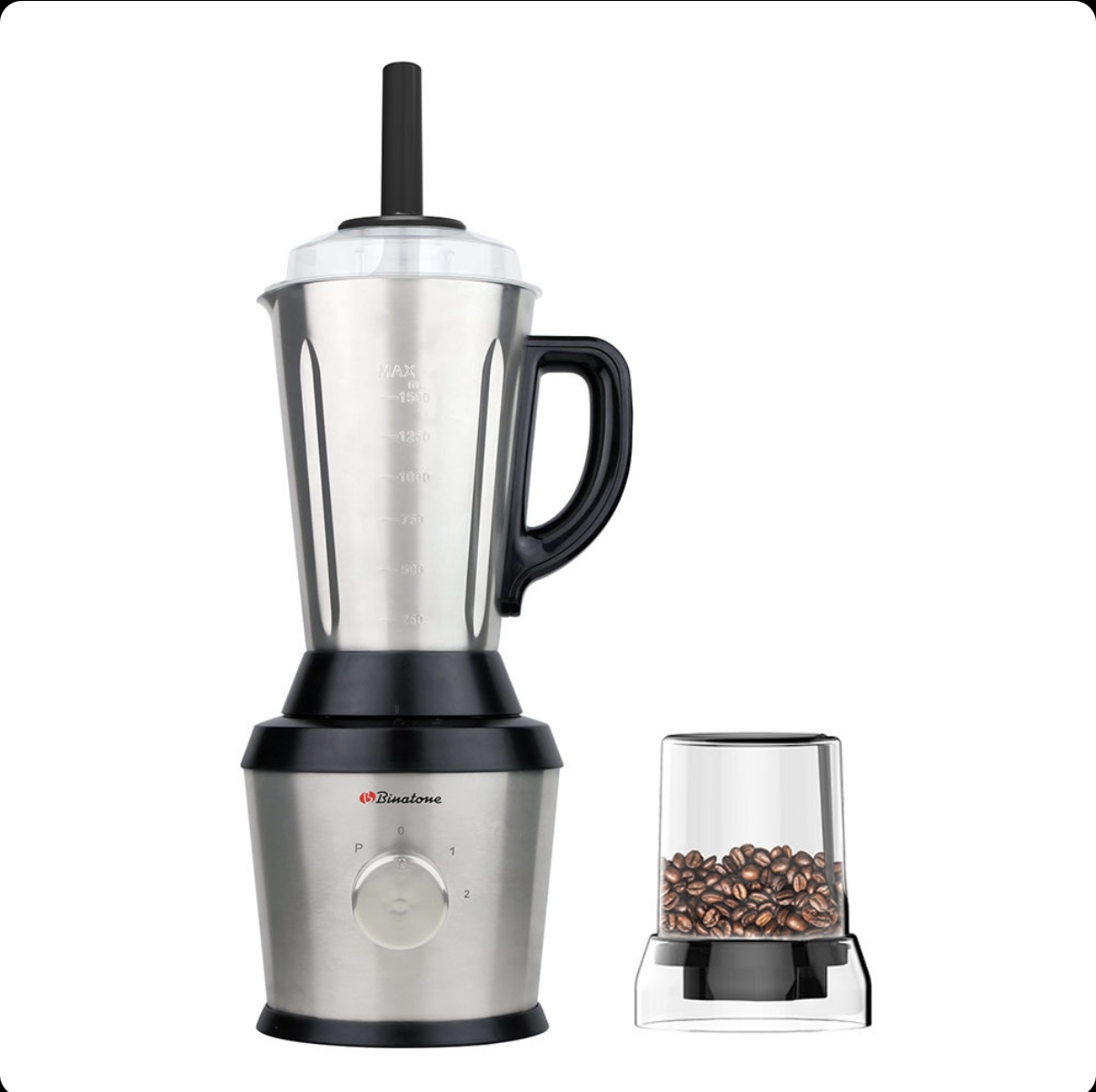 Binatone Blender with Grinder, Stainless Steel BLG-605SS