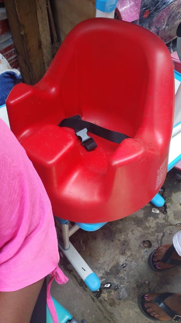 Red Baby Booster Seat with Safety Harness