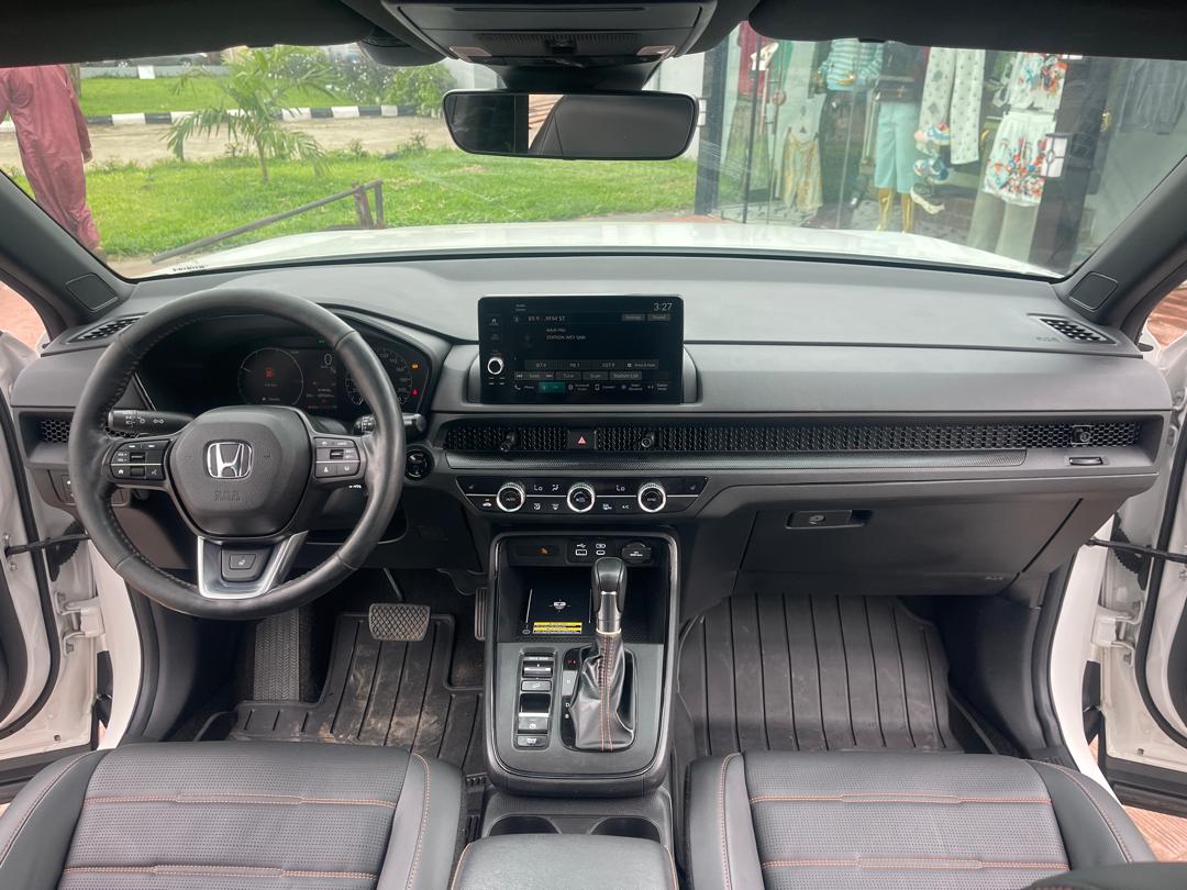 Honda CR-V White SUV with Black Rims