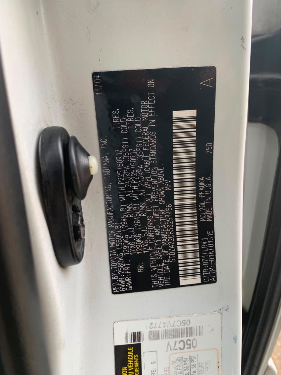 Toyota Sienna 2005 ā photo 3