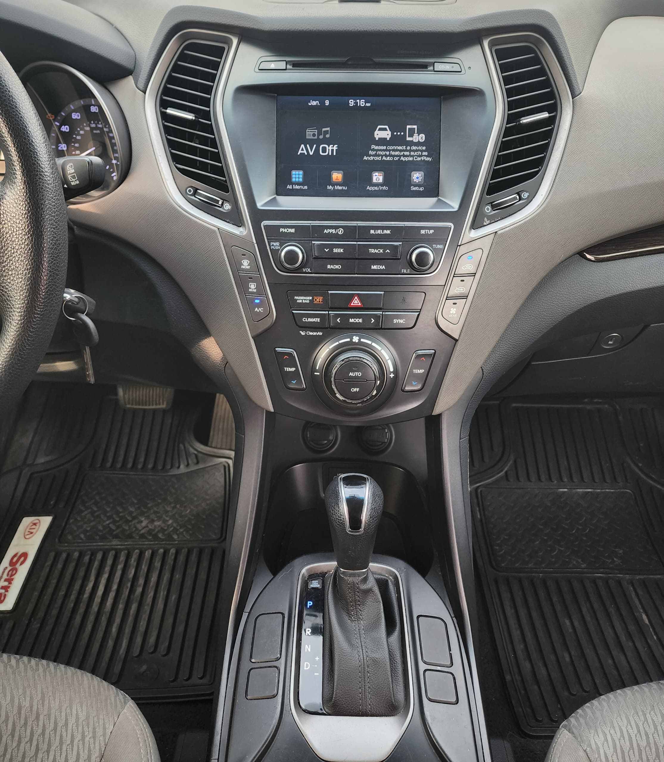 Hyundai Santa Fe SUV, Black with Roof Rails — photo 2