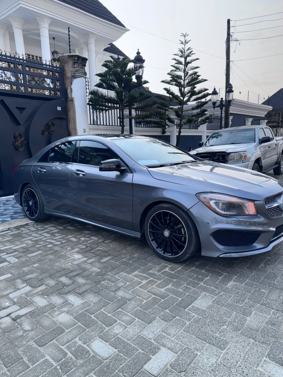 Mercedes-Benz CLA-Class, Grey Sedan with Black Rims