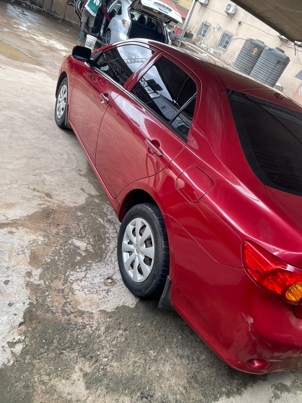 Toyota Corolla Red Sedan with Sunroof