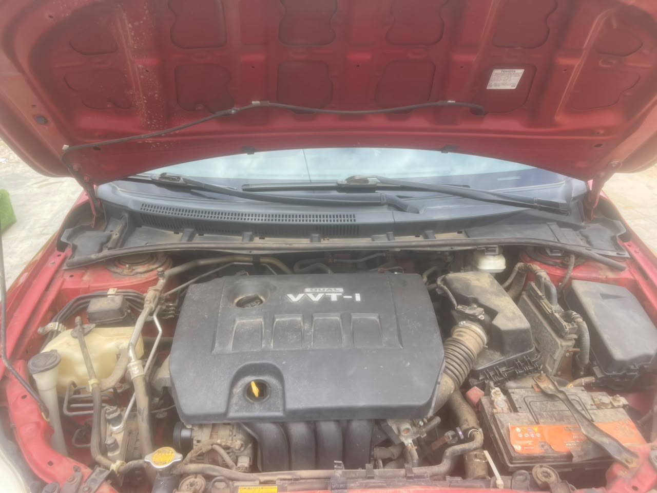 Toyota Corolla Red Sedan with Sunroof
