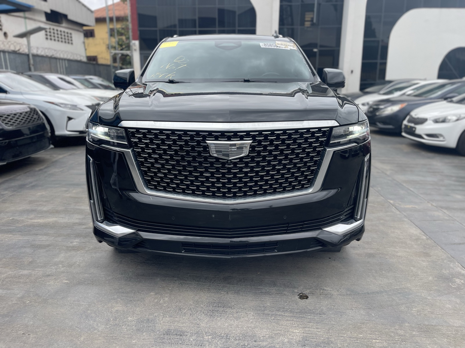 Toks 2021 Cadillac Escalade Black SUV with Chrome Wheels