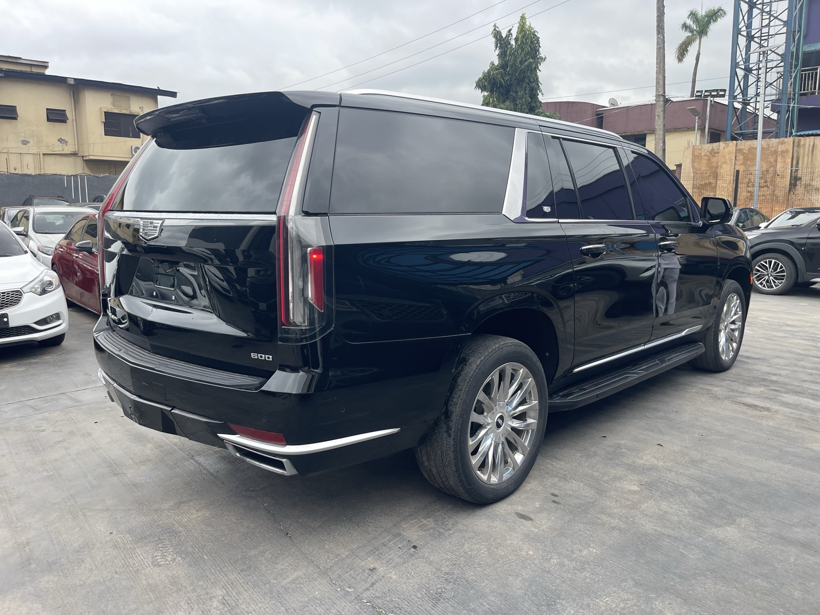 Toks 2021 Cadillac Escalade Black SUV with Chrome Wheels