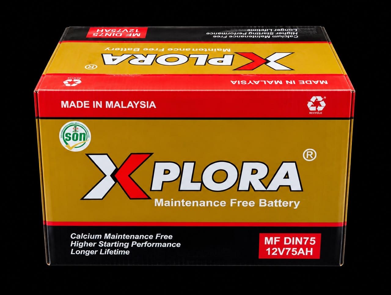 Xplora MF DIN75 12V75AH Maintenance Free Battery
