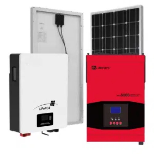 Mercury 5kVA Solar Hybrid Inverter with 10kWh Lithium Battery & 16x 450W Mono Panels