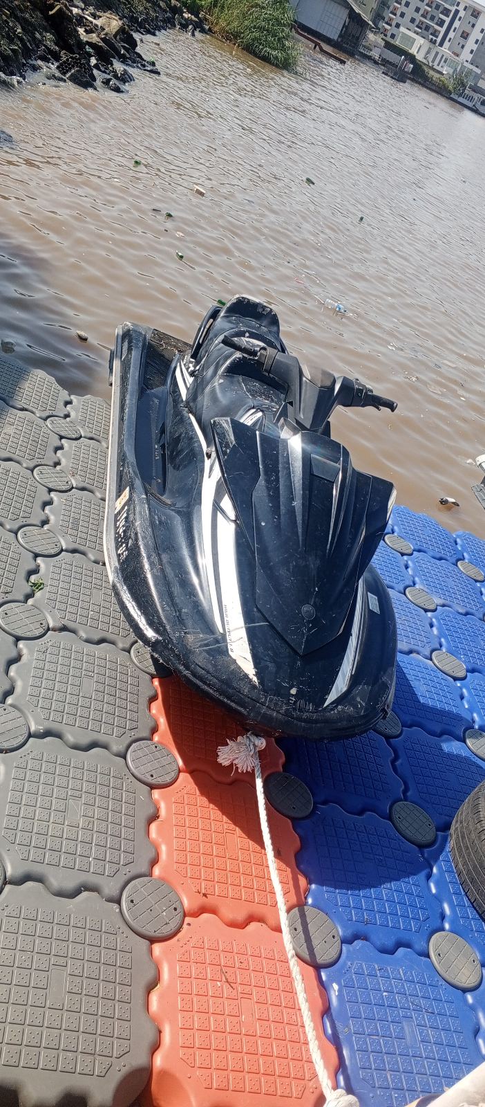 Yamaha Jet Ski, Black with White Stripes