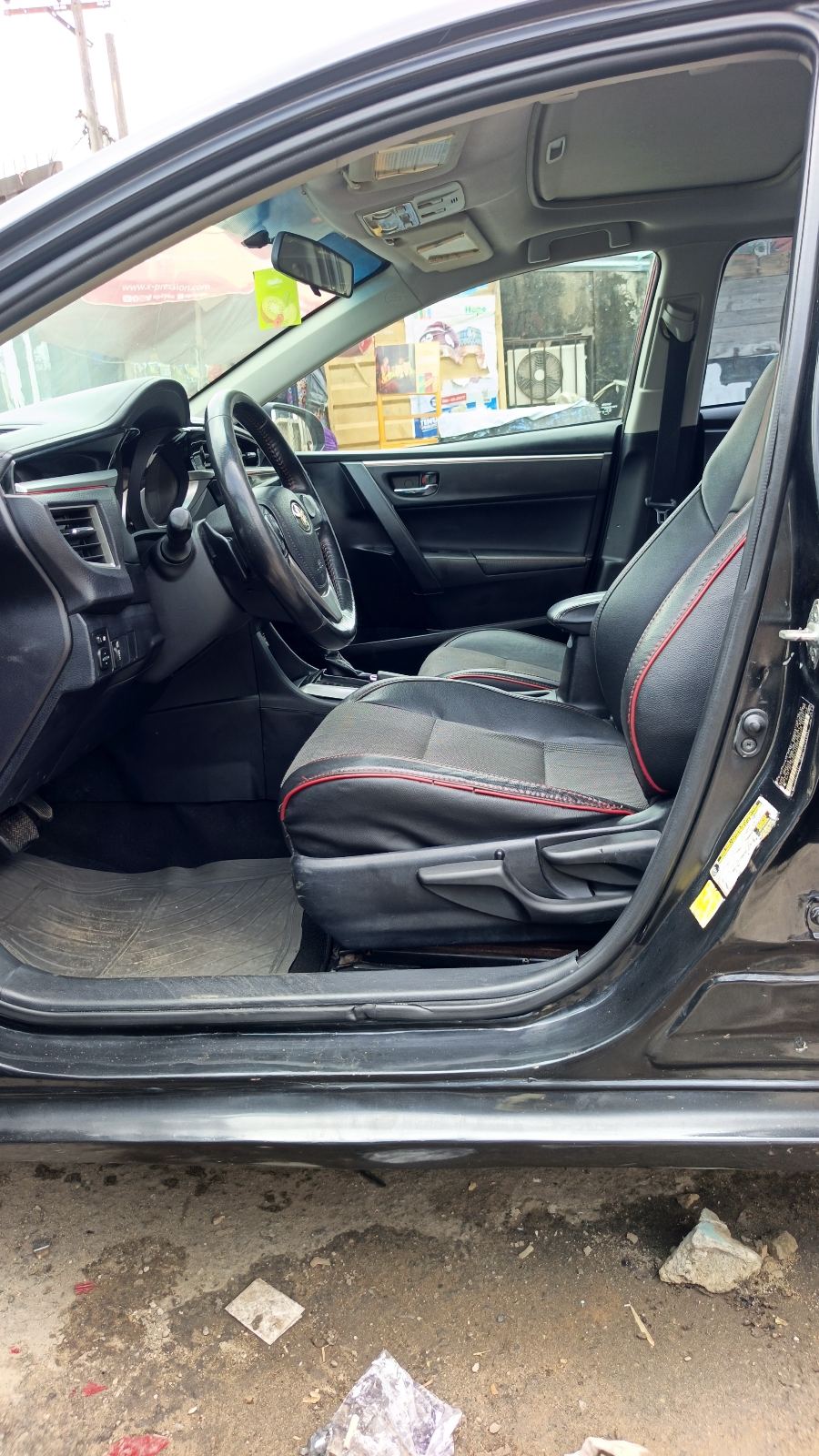 Toyota Corolla S Black Sedan with Alloy Wheels