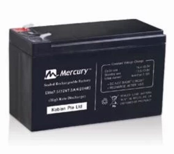 Mercury UPS Replacement Battery 7.5Ah 12V