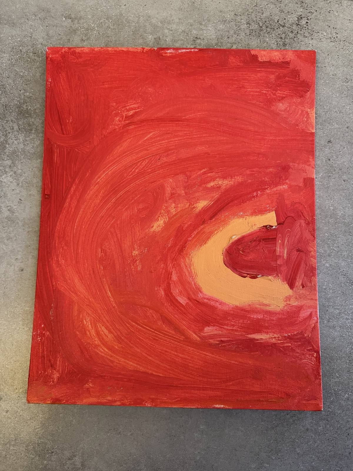 Abstract Painting, Red and Orange Canvas Art