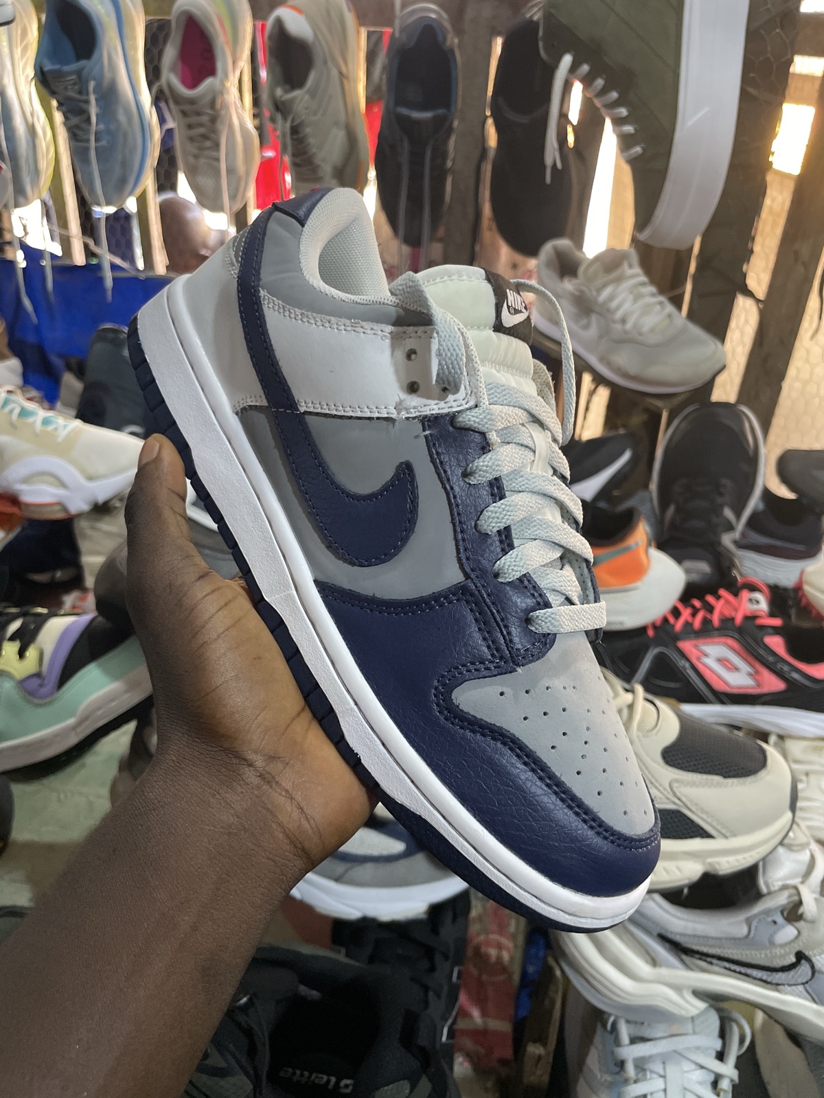 Nike Dunk Low Grey Navy Sneakers
